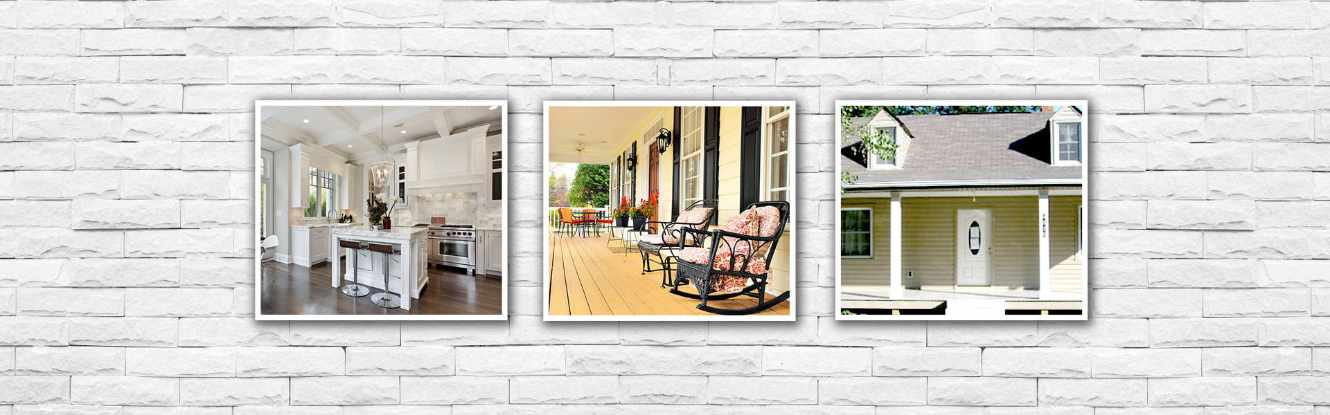 Collage of Kitchen and Houses